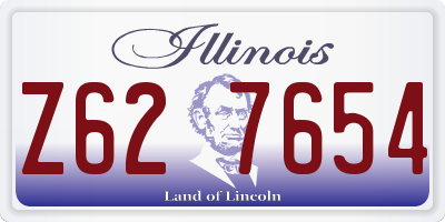 IL license plate Z627654