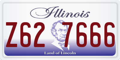 IL license plate Z627666