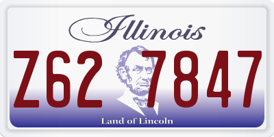 IL license plate Z627847