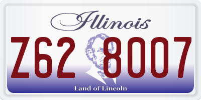 IL license plate Z628007