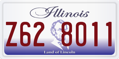 IL license plate Z628011