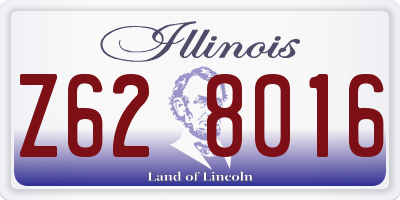 IL license plate Z628016