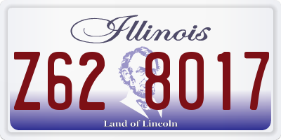 IL license plate Z628017