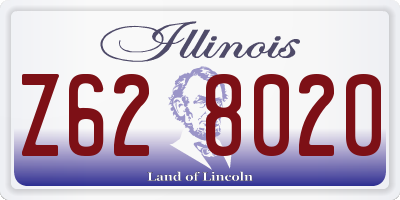 IL license plate Z628020
