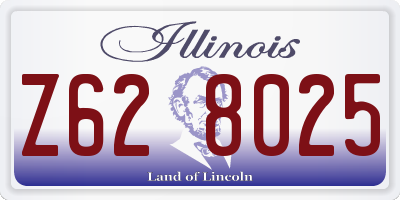 IL license plate Z628025
