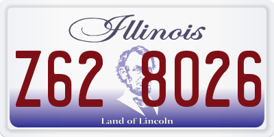 IL license plate Z628026