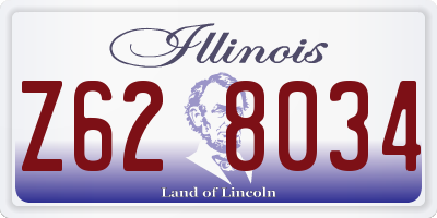 IL license plate Z628034