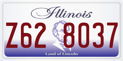 IL license plate Z628037