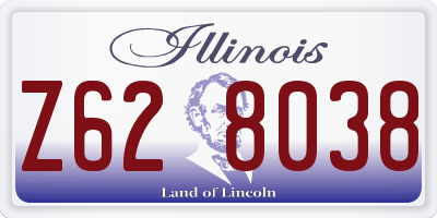 IL license plate Z628038