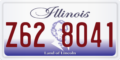 IL license plate Z628041