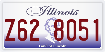 IL license plate Z628051