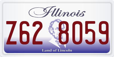 IL license plate Z628059