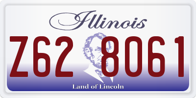 IL license plate Z628061