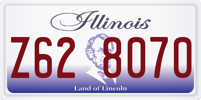 IL license plate Z628070