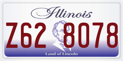 IL license plate Z628078