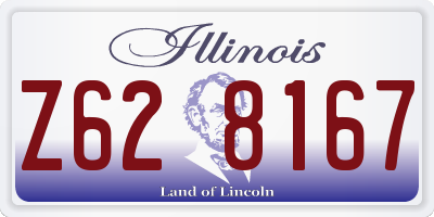 IL license plate Z628167