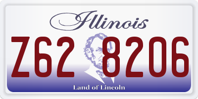 IL license plate Z628206