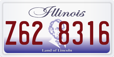 IL license plate Z628316