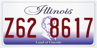 IL license plate Z628617