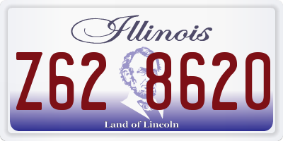 IL license plate Z628620