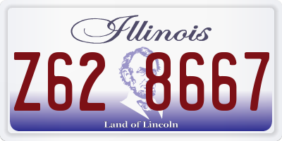 IL license plate Z628667