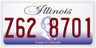 IL license plate Z628701