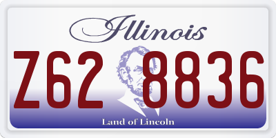 IL license plate Z628836