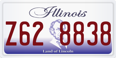 IL license plate Z628838