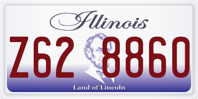 IL license plate Z628860
