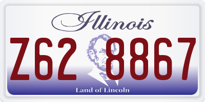 IL license plate Z628867