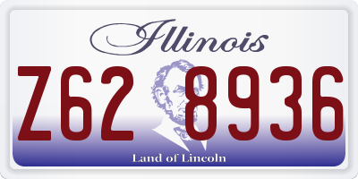 IL license plate Z628936
