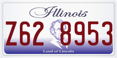 IL license plate Z628953