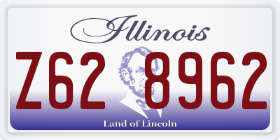 IL license plate Z628962