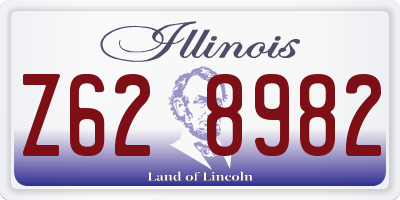 IL license plate Z628982