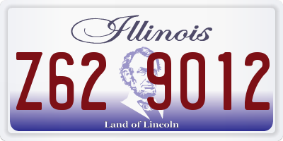 IL license plate Z629012