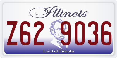 IL license plate Z629036