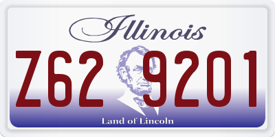 IL license plate Z629201