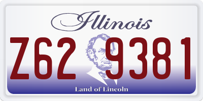 IL license plate Z629381