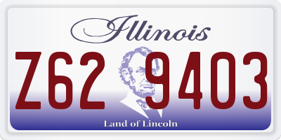 IL license plate Z629403