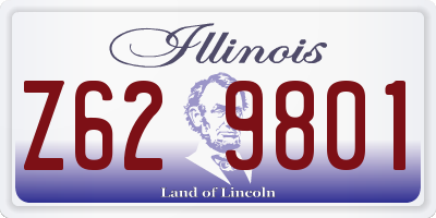 IL license plate Z629801