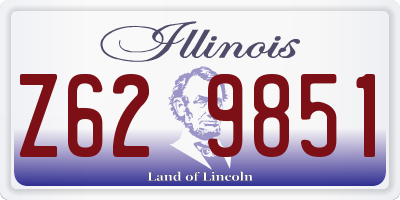 IL license plate Z629851