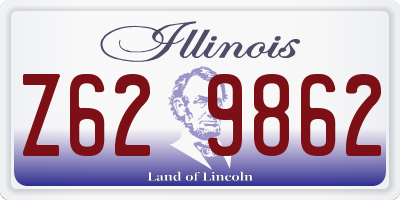 IL license plate Z629862