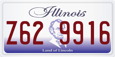 IL license plate Z629916
