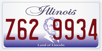 IL license plate Z629934