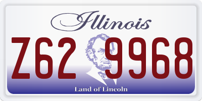IL license plate Z629968
