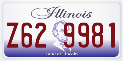 IL license plate Z629981