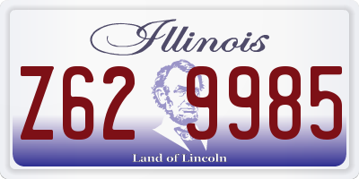 IL license plate Z629985