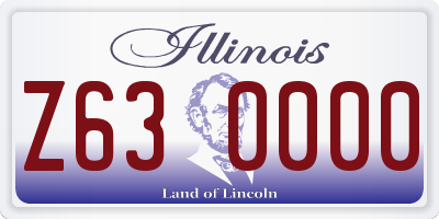 IL license plate Z630000