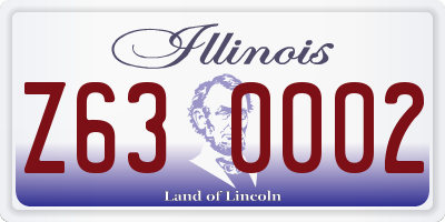 IL license plate Z630002