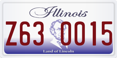 IL license plate Z630015